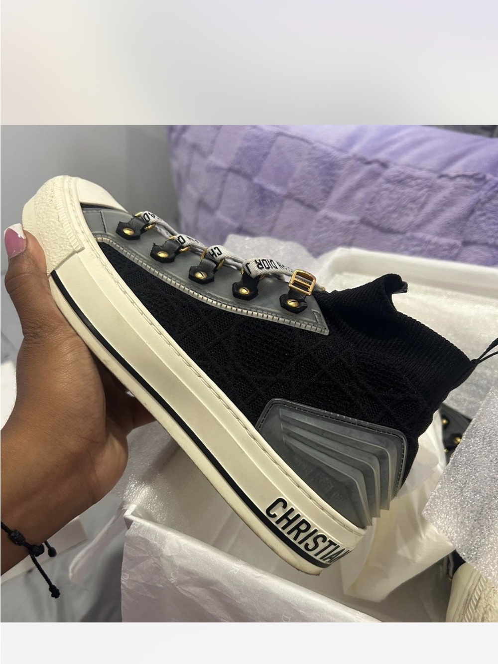 Dior Black walkn Dior jadior woman's canvas sneakers